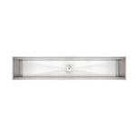 Canal Organizador em Aço Inox Tramontina para Sobrepor com Acabamento Scotch Brite 90x18