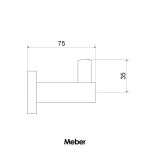 Cabide Meber Athenas Cromado 2040 C 34