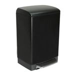 Lixeira DeBacco Retangular com Pedal 12L Slim Preto Matte