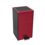 Lixeira Debacco Soft Retangular C/pedal Vermelha  7 L