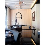 Monocomando de bancada para cozinha Lexxa Bagno Biflat Preto Fosco