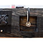 Monocomando de bancada para cozinha Lexxa Bagno Biflat Preto Fosco