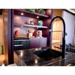 Monocomando de bancada para cozinha Lexxa Bagno Biflat Preto Fosco