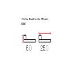 Porta Toalhas de Rosto 25cm Lexxa Bagno LX7161G Dourado