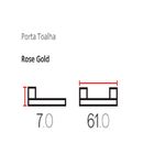 Porta Toalhas Barra 60cm Lexxa Bagno LX7124RG Rose Gold