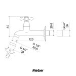 Torneira Meber Supernova Cromado 1130 Jardim C21