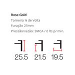 Torneira Lavatório Lexxa Bagno LX702RG Rose Gold