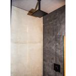Haste de Teto para Ducha 20cm Lexxa Bagno LX07B Preto Fosco