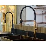Monocomando de bancada para cozinha Lexxa Bagno Harco Dourado