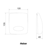 Acabamento Meber Universal P/valv Desc C-2550 Preto Matte