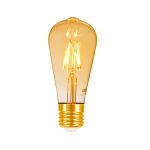 Lâmpada Taschibra Led Filamento Vintage ST64 4W Autovolt Âmbar