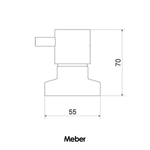 Acabamento Meber Minimal Classic C77 Preto Matte