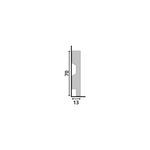 Rodapé Santa Luzia de poliestireno LEV71 branco com 70mm de altura