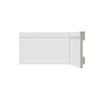 Rodapé Santa Luzia de poliestireno LEV102 branco com 100mm de altura