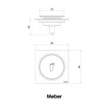Grelha Meber Quadrada 10x10 Fechament Pressao Preto Matte