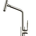 Monocomando de bancada para cozinha Lexxa Bagno Round Aço Escovado