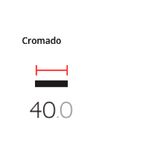 Haste de Parede para Ducha 40cm Lexxa Bagno LX03 Cromado