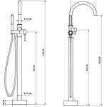 Kit Misturador de Piso Dharma 1150 x 250