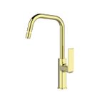 Monocomando de bancada para cozinha Lexxa Bagno Frame Dourado