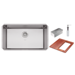 Cuba Inox Tramontina Quadrum 74x44 com Dosador + Tábua + Cesto