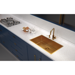 Dosador de Sabão Tramontina em Aço inox Gold com Recipiente Plástico 500 ml com revestimento PVD