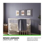 Painel Ripado Autocolante Meu Rodapé Play+ Azul 10cm (Rolo 10m)
