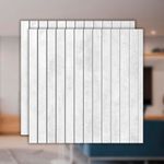 Painel Ripado Autocolante Meu Rodape Urban+ White 10cm (Rolo 10m)