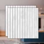 Painel Ripado Autocolante Meu Rodapé Urban+ White 10cm (Rolo 2,5m)