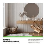 Painel Ripado Autocolante Meu Rodapé Urban White 10cm (Rolo 2,5m)