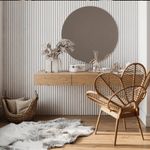 Painel Ripado Autocolante Meu Rodapé Urban White 10cm (Rolo 2,5m)