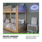 Painel Ripado Autocolante Meu Rodapé Play+ Verde 10cm (Rolo 2,5m)
