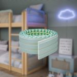 Painel Ripado Autocolante Meu Rodapé Play Verde 10cm (Rolo 10m)