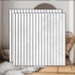 Painel Ripado Autocolante Meu Rodapé Urban White 10cm (Rolo 2,5m)