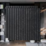 Painel Ripado Autocolante Meu Rodapé Urban Black 10cm (Rolo 2,5m)