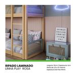 Painel Ripado Autocolante Meu Rodapé Play Rosa 10cm (Rolo 10m)