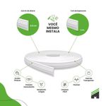 Boiserie Meu Rodapé Autocolante 38mm Branco (Rolo 2,5m)