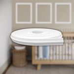 Boiserie Meu Rodapé Autocolante 38mm Branco (Rolo 10m)