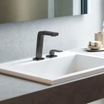 Monocomando de bancada para banheiro Docol Vougan Grafite Escovado