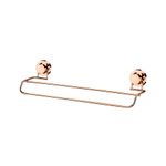 Porta Toalhas Future Duplo 45cm com Ventosa Red Gold