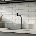 Torneira Meber Minimal Classic Preto Matte de Mesa 1203 C77 Bica Alta