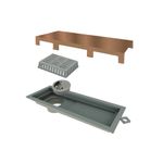 Ralo Linear Tiny 25cm Pvc Inox Red Gold