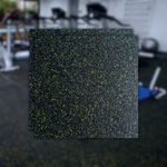 Piso de Borracha Force em rolo 10x18mm Preto Brasil