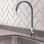 Torneira mesa Docol Galiflex para cozinha cromado e cinza