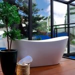 Banheira Terme sem hidromassagem Merano 172x77x72 Acrílica Branco Brilho