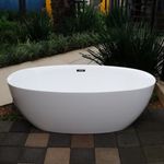Banheira Terme sem hidromassagem Sardara 170x82x58 Acrílica Branca Brilho