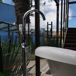 Monocomando de piso para banheira redondoTerme cromado