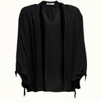 BLUSA V LAÇO GEORGETE