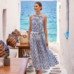 SAIA SANTORINI EST GREGA VOIL ALGODÃO