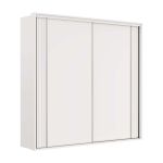 Guarda Roupa Casal 2 Portas MDF Ripado 2,07 m Imperium Belmax Branco