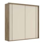 Guarda Roupa Casal 2 Portas MDF Ripado 2,07 m Imperium Belmax Carvalho/Off White